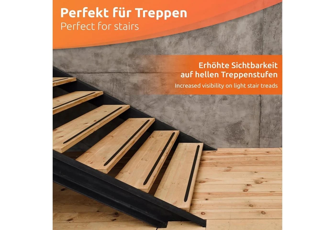 ECENCE Antirutsch-Aufkleber 12-tlg. Schwarz Selbstklebend - Bild 4