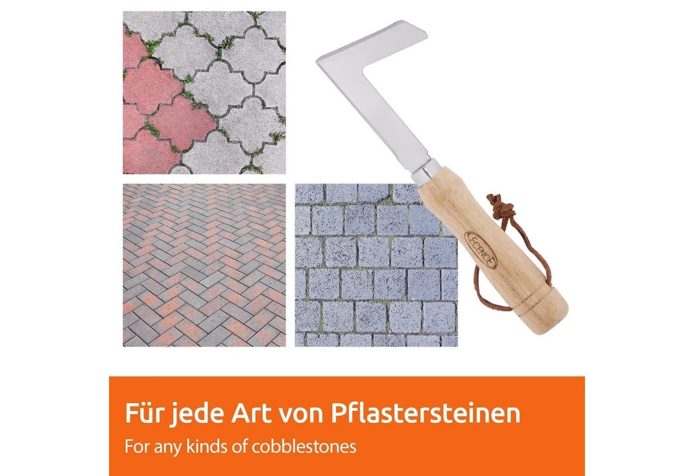 ECENCE Fugenkratzer Unkrautstecher Edelstahl - Bild 5