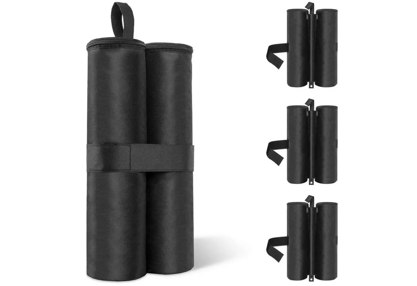 ECENCE Pavillon Sandsäcke 4er Set Schwarz 600D Oxford - Bild 2