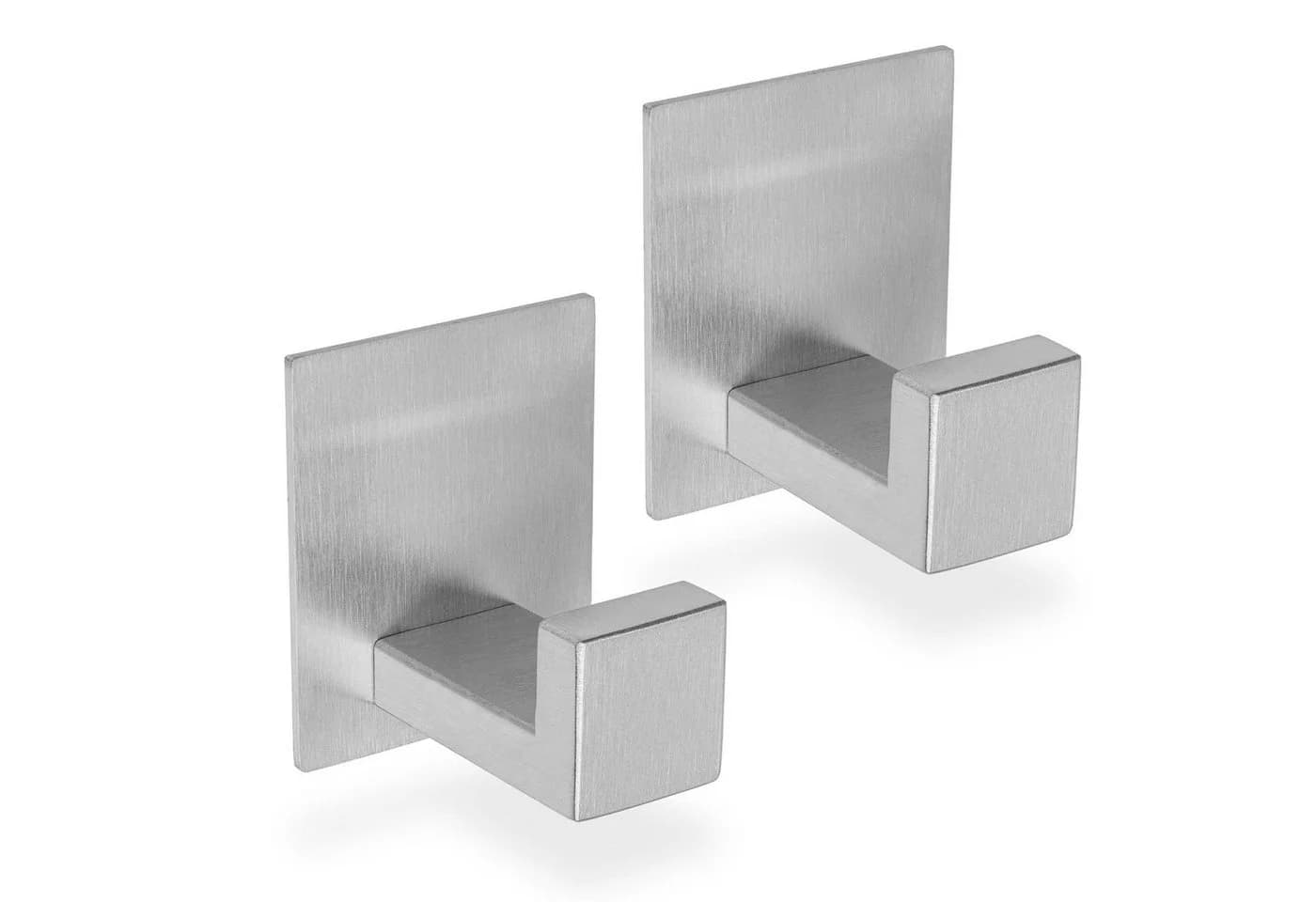 ECENCE Handtuchhalter 2x selbstklebend Edelstahl gebürstet silber - Bild 2