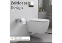 ECENCE Toilettenpapierhalter Set 3-tlg. Edelstahl Silber Selbstklebend Bild 3