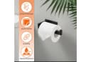 ECENCE Toilettenpapierhalter Schwarz Selbstklebend Edelstahl 304 Bild 1