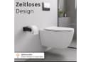 ECENCE Toilettenpapierhalter Schwarz Selbstklebend Edelstahl 304 Bild 3