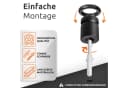 ECENCE Bodentürstopper 2x Edelstahl Schwarz mit Gummiring Bild 1