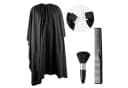 ECENCE Friseurumhang mit Kamm und Nackenpinsel Schwarz Bild 2