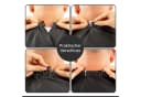 ECENCE Friseurumhang mit Kamm und Nackenpinsel Schwarz Bild 3