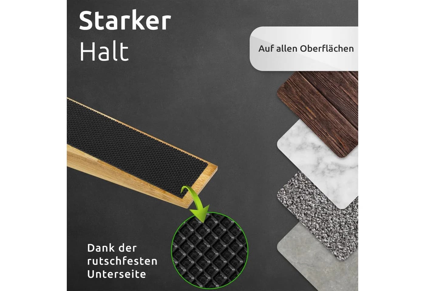 ECENCE Bodentürstopper 2x Türkeile Bambus Türstopper rutschfest - Bild 5