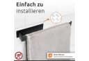 ECENCE Handtuchhalter Handtuchstange Selbstklebend Schwarz Bild 5