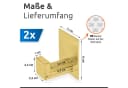 ECENCE Handtuchhalter 2x selbstklebend gold Edelstahl Bild 4