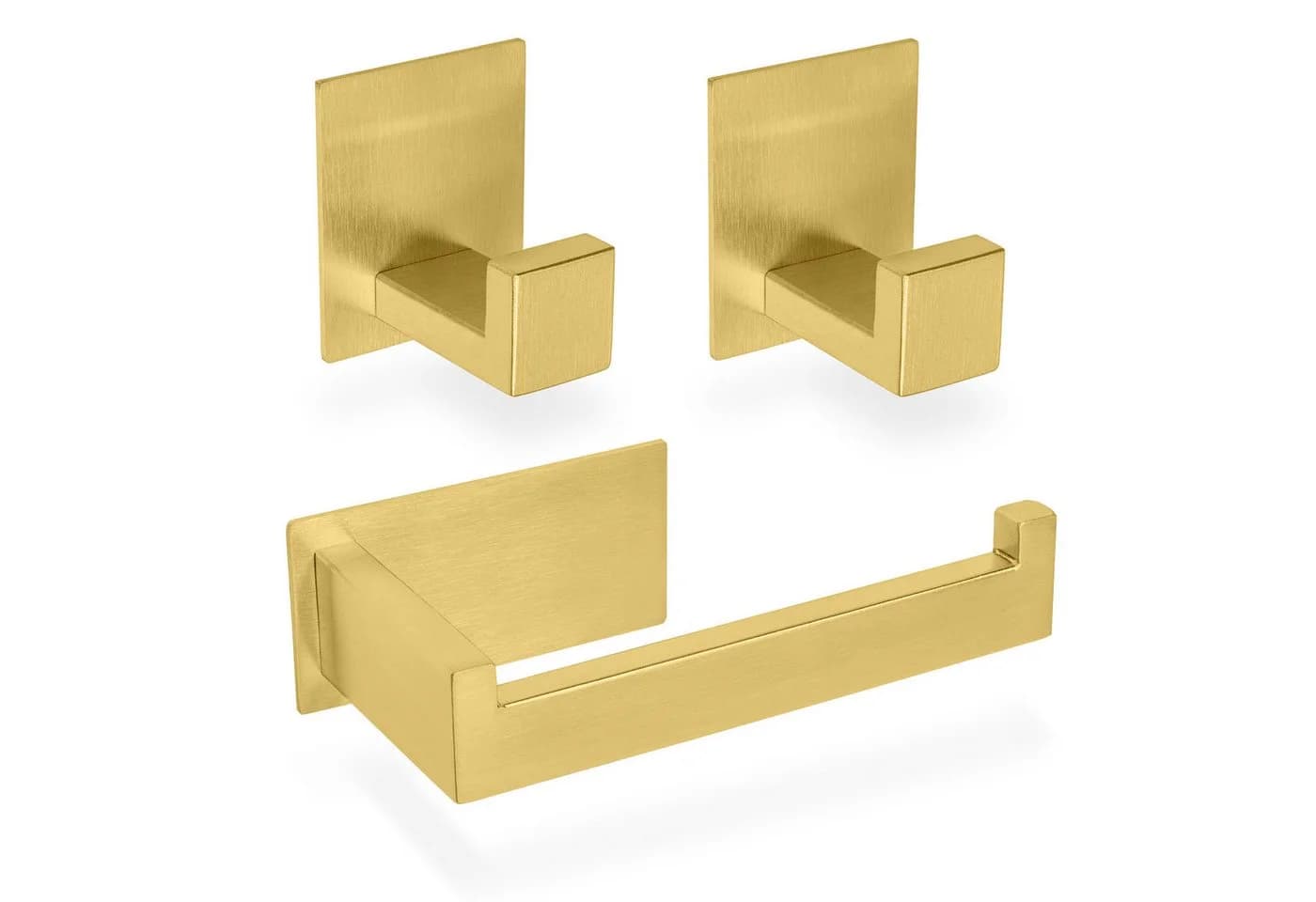 ECENCE Toilettenpapierhalter & Handtuchhaken Set Gold Edelstahl - Bild 2