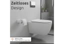 ECENCE Toilettenpapierhalter selbstklebend Edelstahl 304 Weiß Bild 3