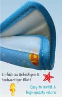 HECKBO Schlafkissen Kinder Auto Gurtschutz Meerjungfrauen Motiv Bild 3