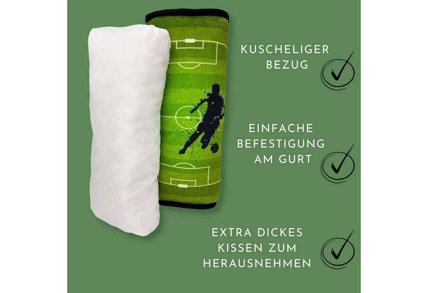 HECKBO Auto-Gurtkissen Fußball Motiv Kinder - Bild 4
