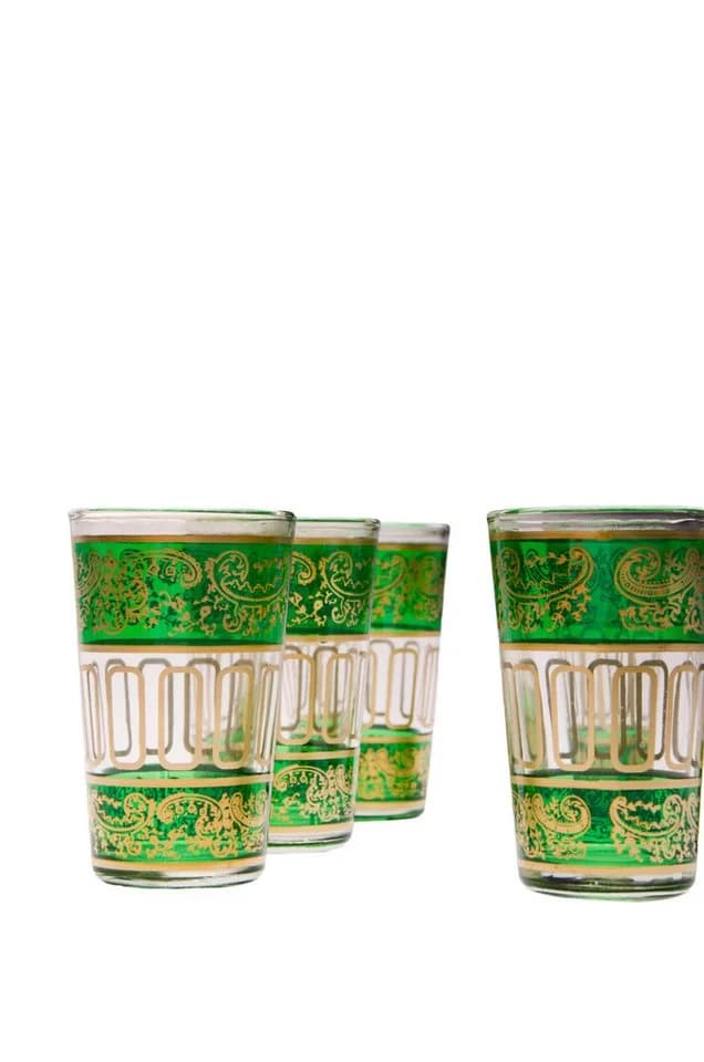 Marrakesch Orient & Mediterran Interior Teeglas 6er Set Grün Glas