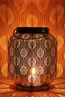 Marrakesch Orient Windlicht Baghira Schwarz 26cm Bild 1