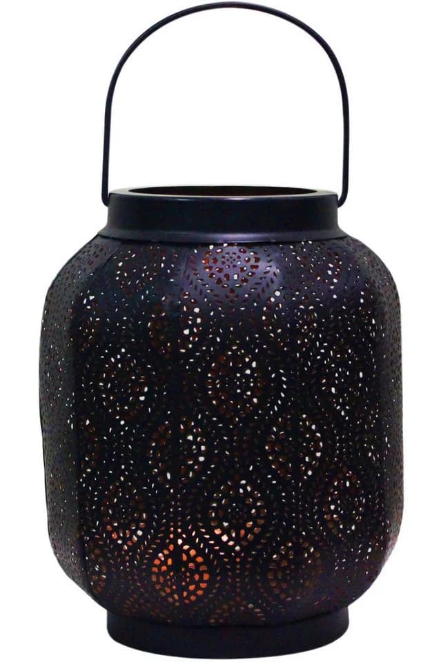 Marrakesch Orient Windlicht Baghira Schwarz 26cm - Bild 2