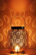 Marrakesch Orient Windlicht Baghira Schwarz 26cm Bild 3