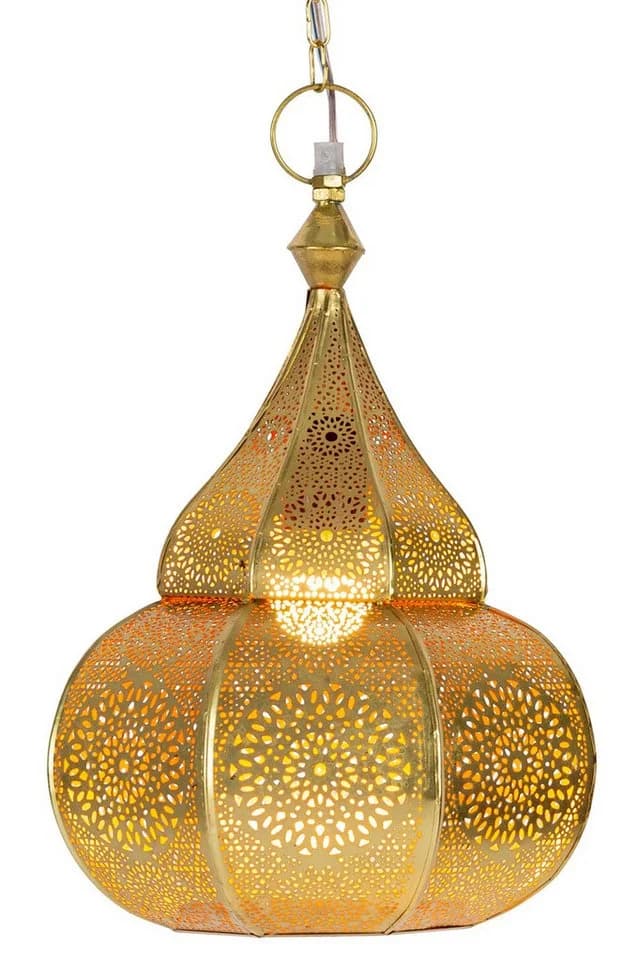 Marrakesch Orient & Mediterran Interior Pendelleuchte Ilham Gold Metall - Bild 2