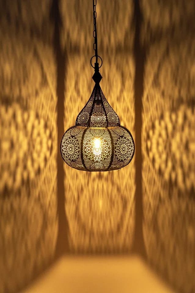 Marrakesch Orient & Mediterran Interior Pendelleuchte Ilham Gold Metall - Bild 3