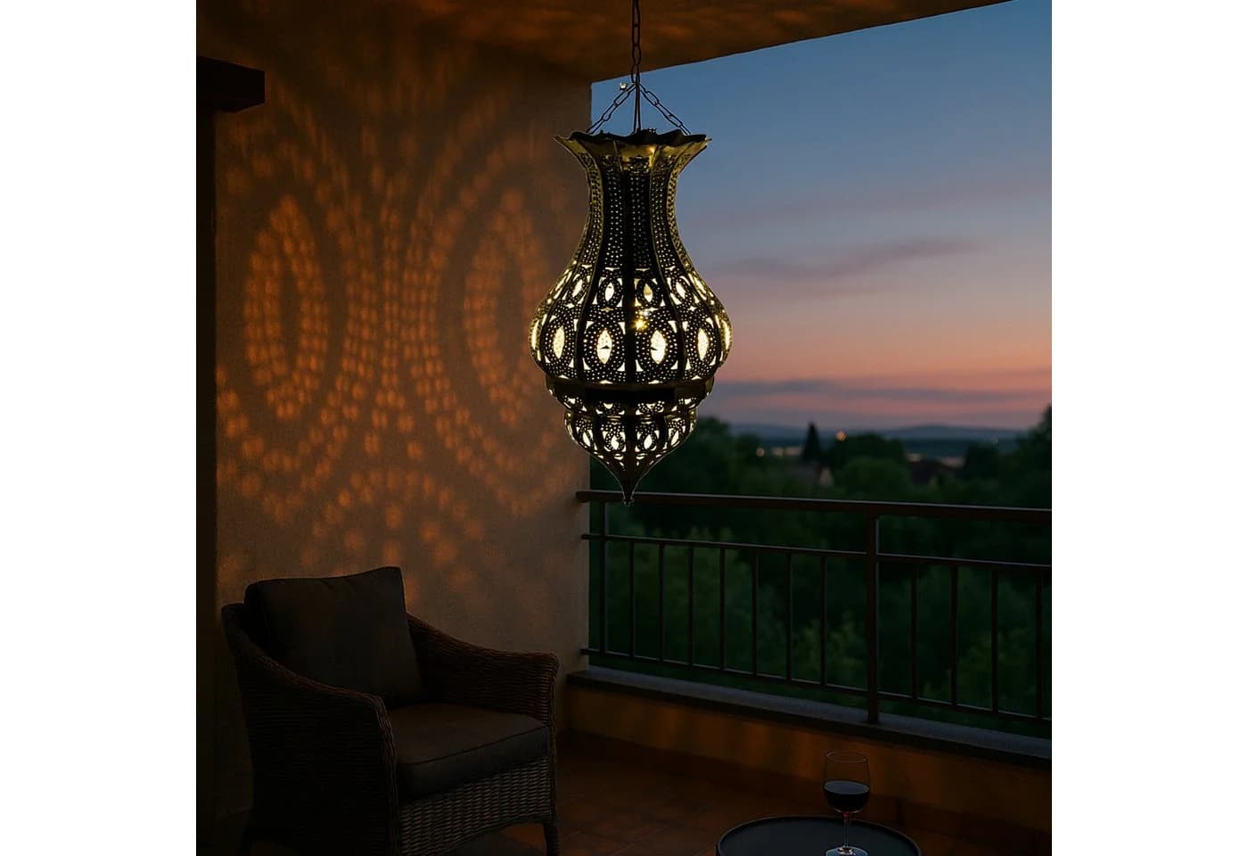Marrakesch Orient Pendelleuchte Djamir Silber Handgefertigt - Bild 5