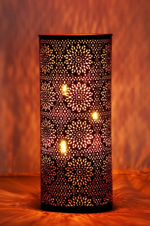 Marrakesch Orient Teelichthalter Schwarz Handarbeit - Bild 2