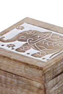 Marrakesch Orientalische Aufbewahrungsbox aus Massivholz Braun Handarbeit Bild 1