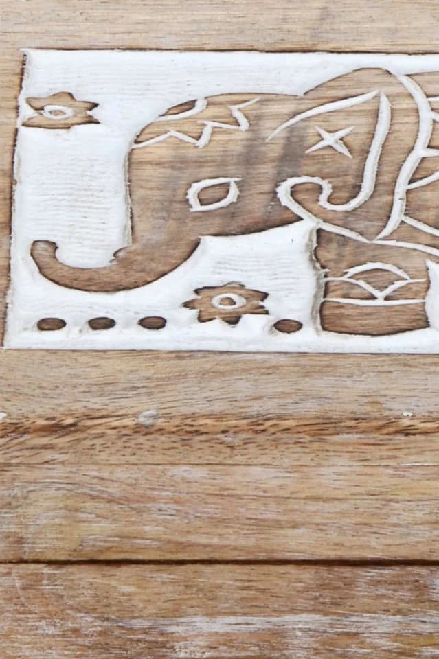 Marrakesch Orientalische Aufbewahrungsbox aus Massivholz Braun Handarbeit - Bild 4