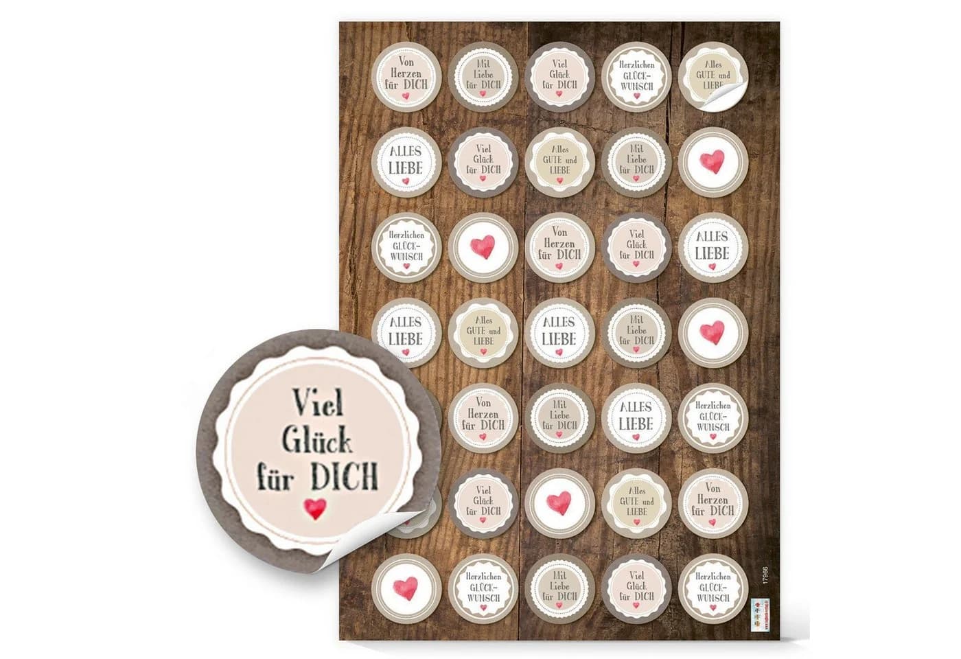 Logbuch-Verlag Großes Sticker Set mit 6 x 24 Aufklebern - Motivationssticker - Bild 3