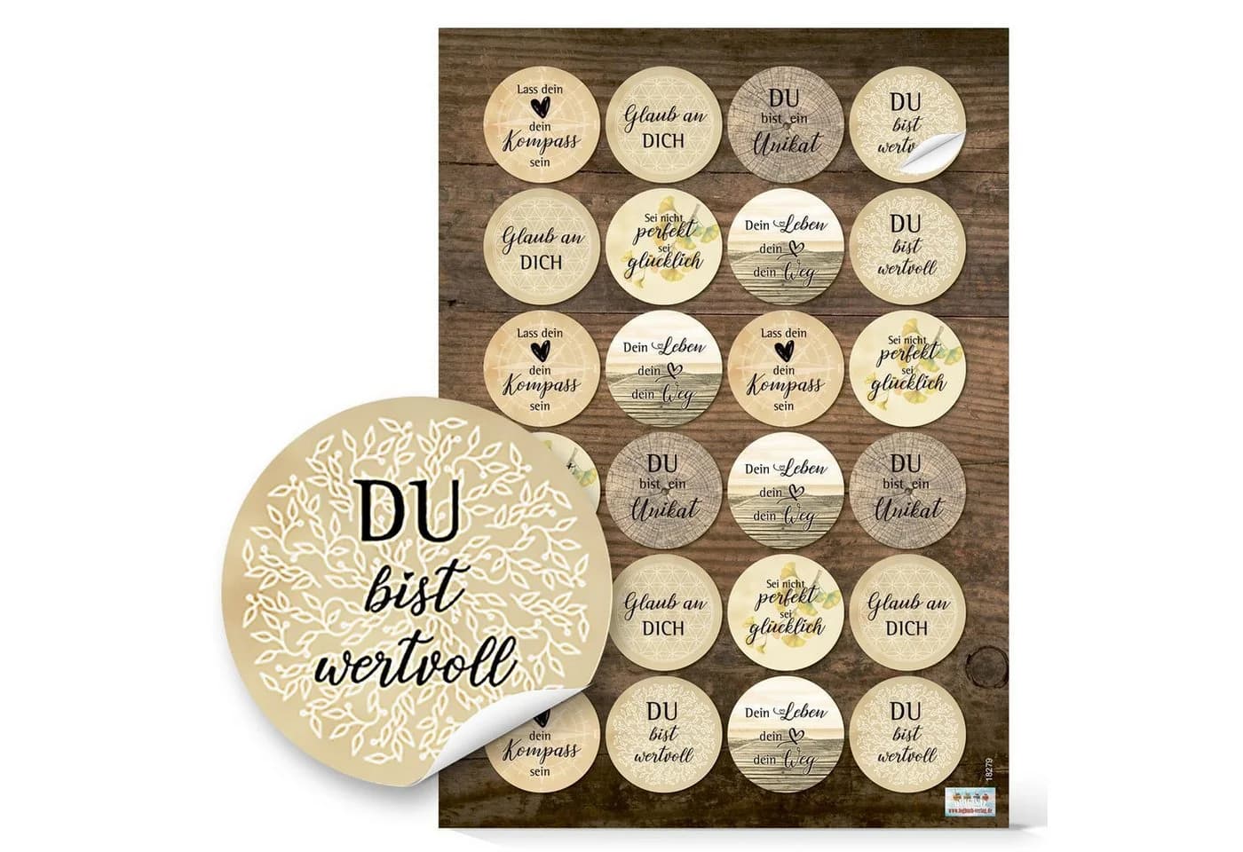 Logbuch-Verlag Großes Sticker Set mit 6 x 24 Aufklebern - Motivationssticker - Bild 4
