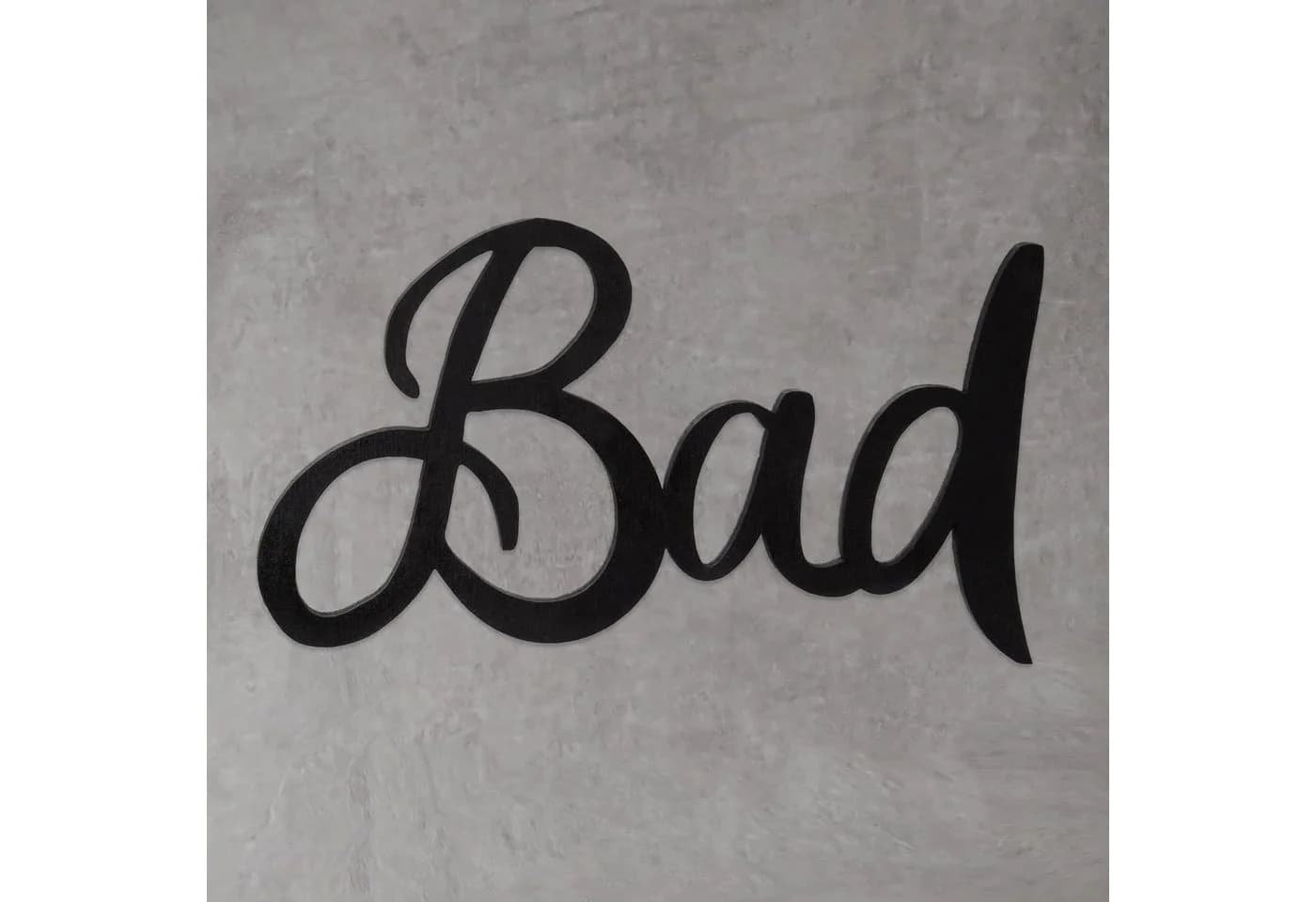 Logbuch-Verlag Türschild Bad aus Holz Schwarz - Bild 5