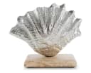 Logbuch-Verlag Dekofigur Muschel Aluminium Mangoholz Bild 2