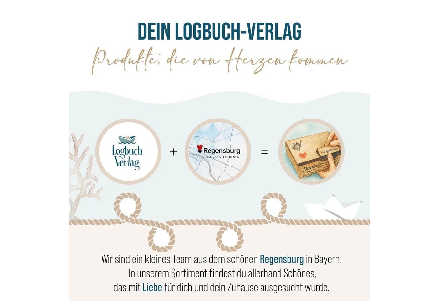Logbuch-Verlag Dekofigur Holzfisch Blau-Weiß Maritim - Bild 4