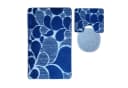 ROLFNERS Badematte 3 tlg. Set Blau Weicher Flor Rutschfest Bild 2