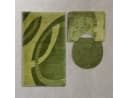 ROLFNERS Badematte 3-tlg. Set Grün Weicher Flor Rutschfest Bild 1