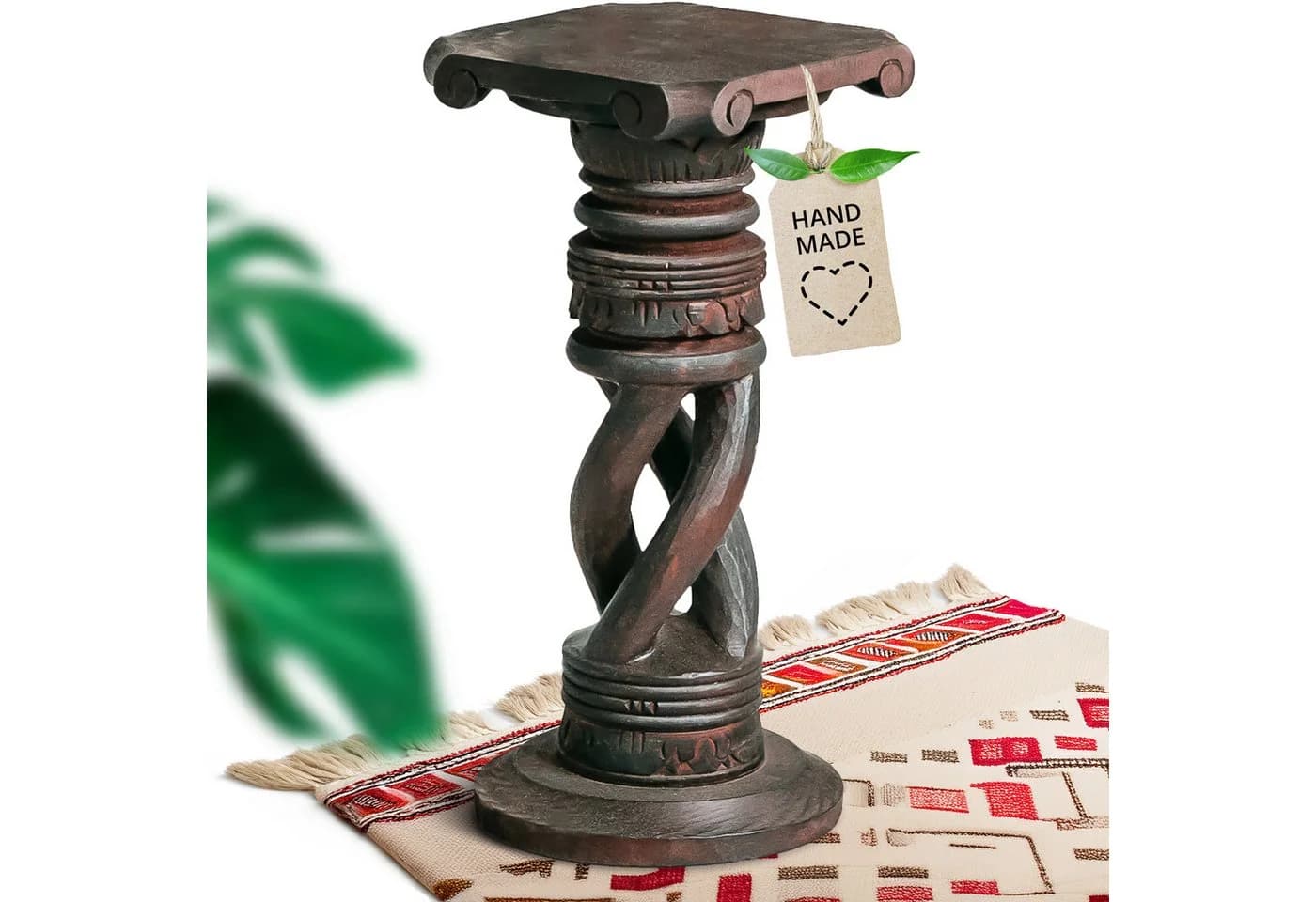 livasia Dekosäule Balinesische Holz Säule Handgefertigt Gedreht - Bild 2