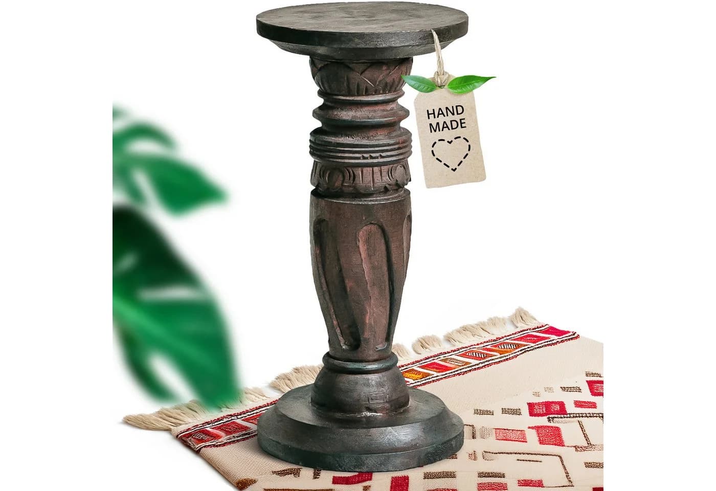 livasia Dekosäule Balinesische Holzsäule Handgefertigt Rotation - Bild 2