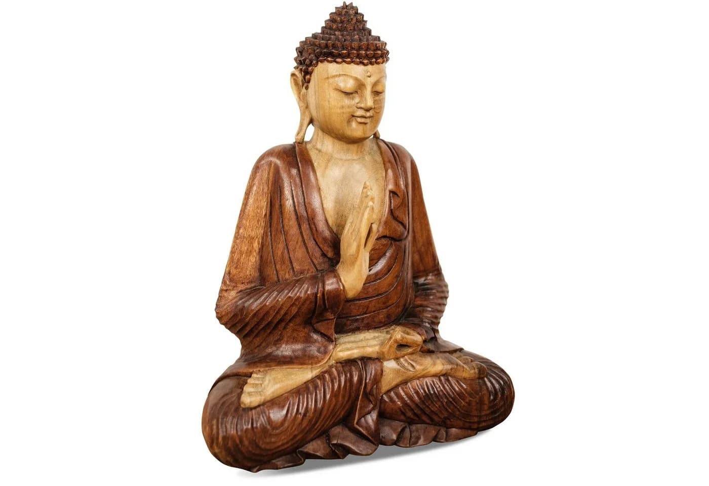 livasia Buddhafigur aus Massivholz, Vitarka Mudra, Ruheausstrahlend - Bild 2