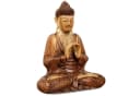 Livasia Buddhafigur Holz Statue 30 cm Bild 2