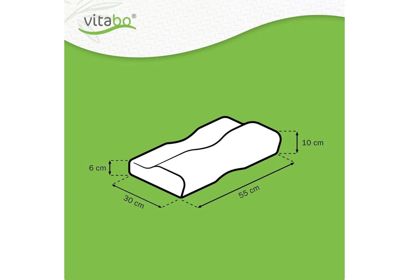 Vitabo Nackenkissen ergonomisches Nackenstützkissen Memory-Schaum - Bild 5