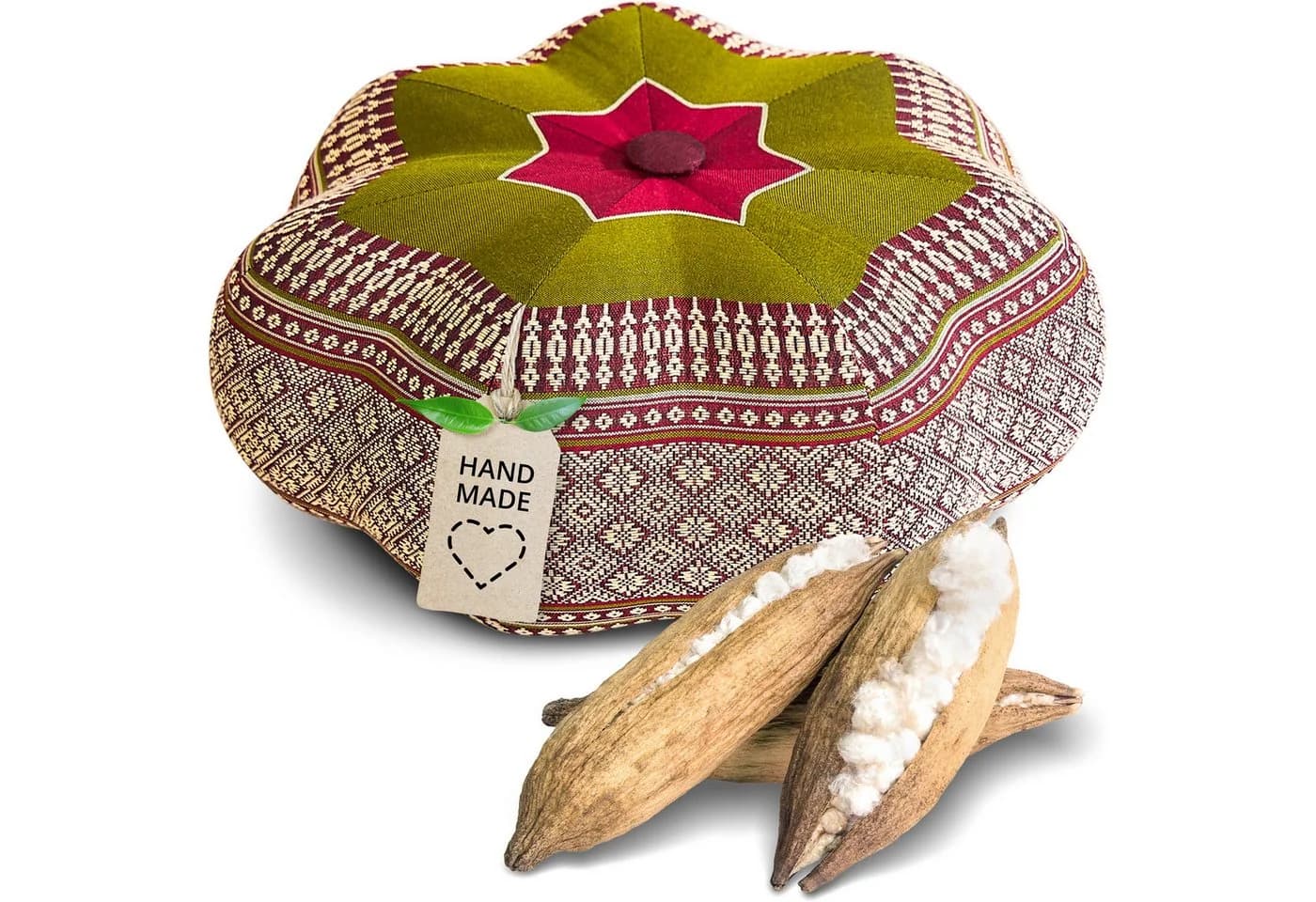 livasia Meditationskissen Zafu Stern Klein Vegan Handgefertigt - Bild 2