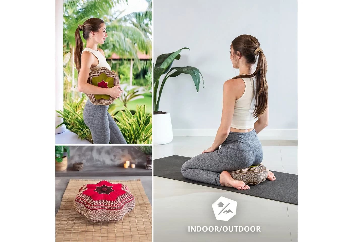 livasia Meditationskissen Zafu Stern Klein Vegan Handgefertigt - Bild 3