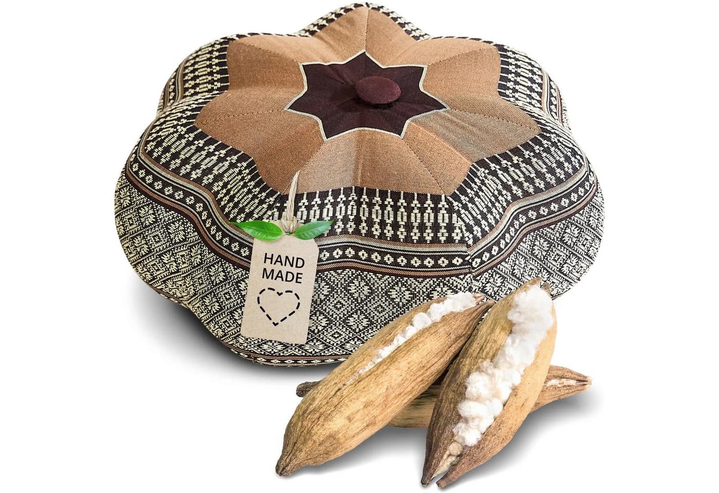 livasia Meditationskissen Zafukissen Stern klein vegan handgefertigt Kapok - Bild 2