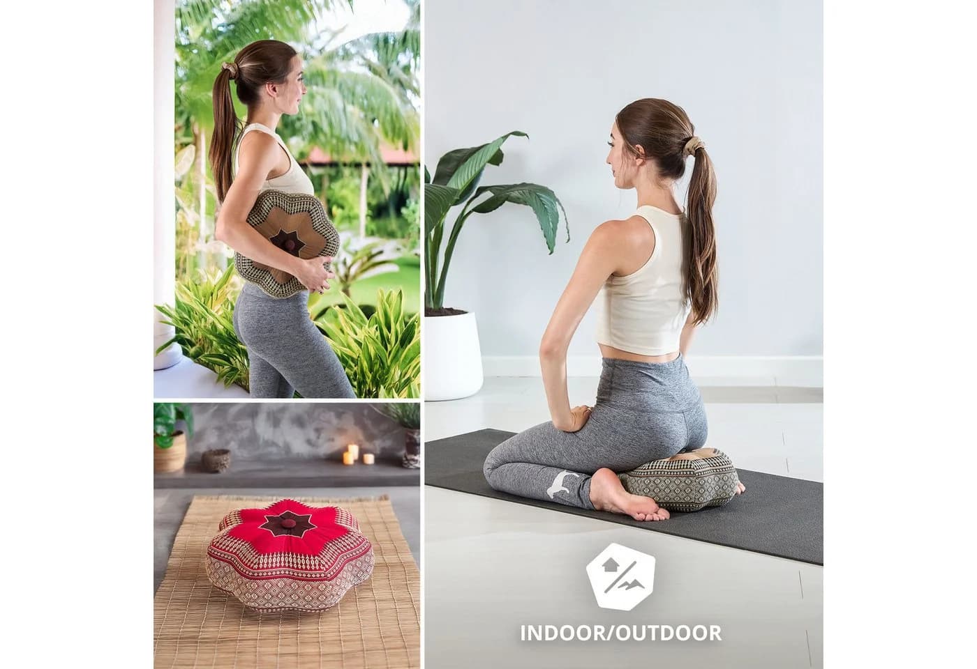 livasia Meditationskissen Zafukissen Stern klein vegan handgefertigt Kapok - Bild 3