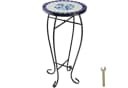 TecTake Balkontisch Stahl Mosaik Grau 30x30x61,5 cm Bild 2
