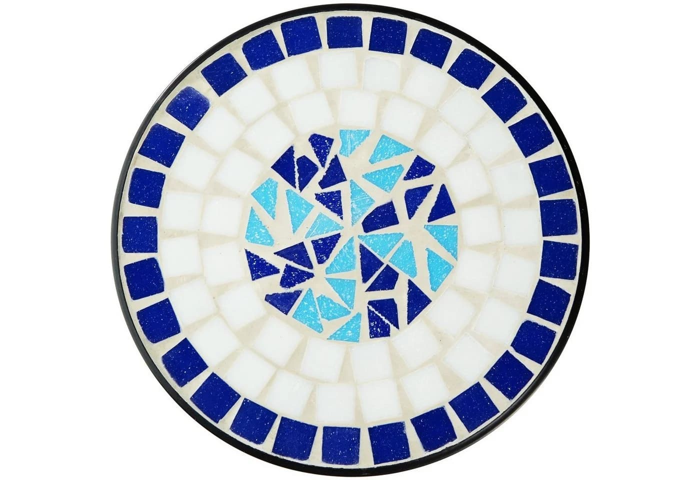TecTake Balkontisch Stahl Mosaik Grau 30x30x61,5 cm - Bild 3