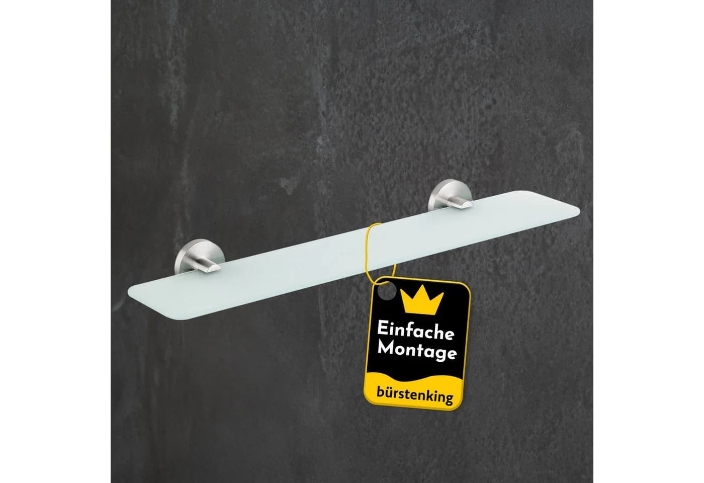 Bürstenking Glasablage 52 cm Satiniertes Glas - Bild 2