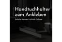 Bürstenking Handtuchhalter selbstklebend ohne Bohren 33/39 cm Aluminium Bild 1