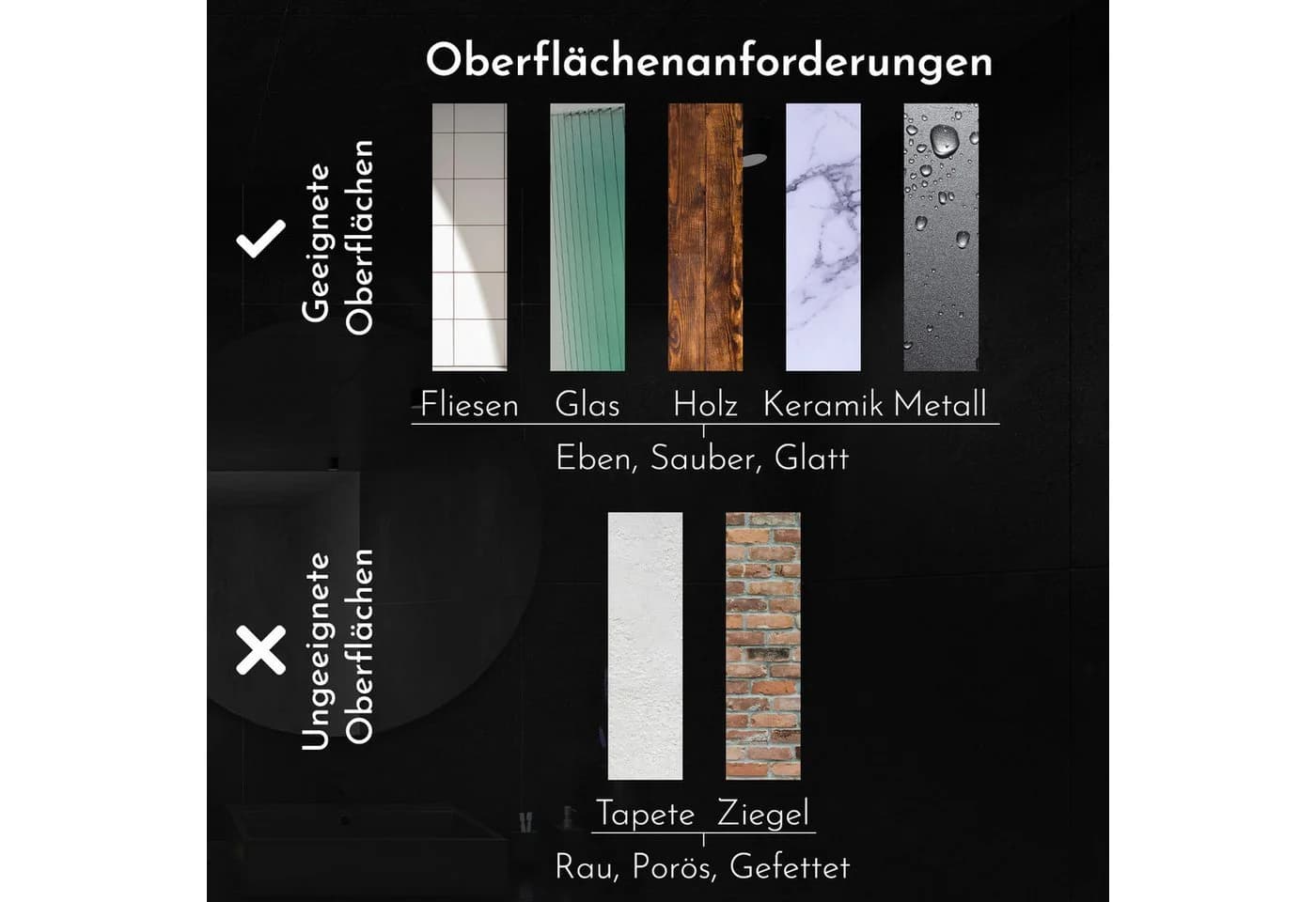 Bürstenking Handtuchhalter selbstklebend ohne Bohren 33/39 cm Aluminium - Bild 5