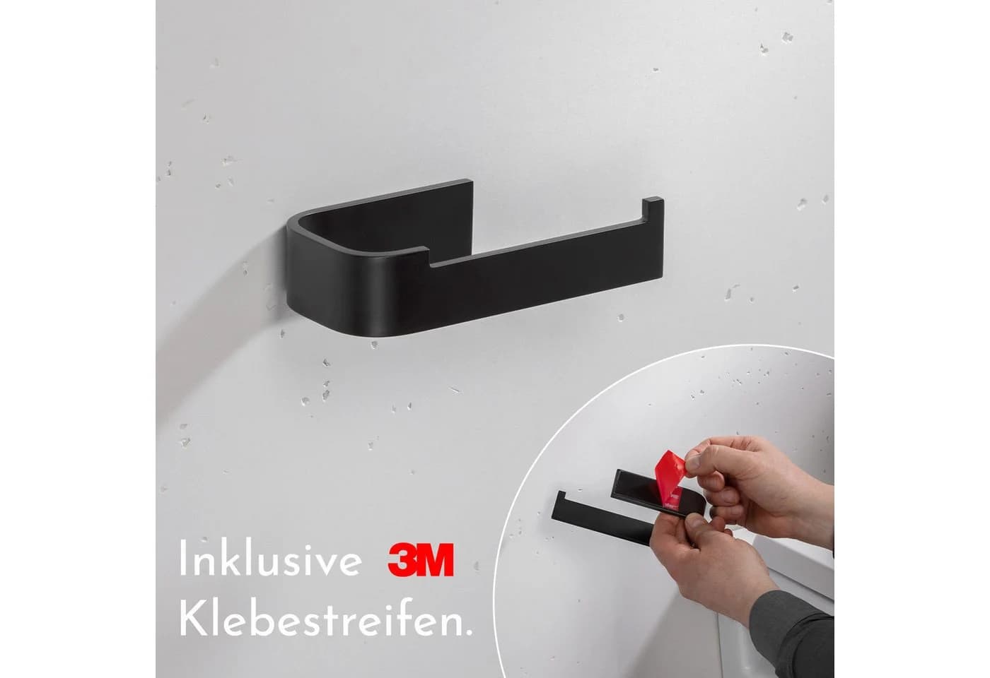 Bürstenking Toilettenpapierhalter ohne Bohren Aluminium Silber - Bild 4