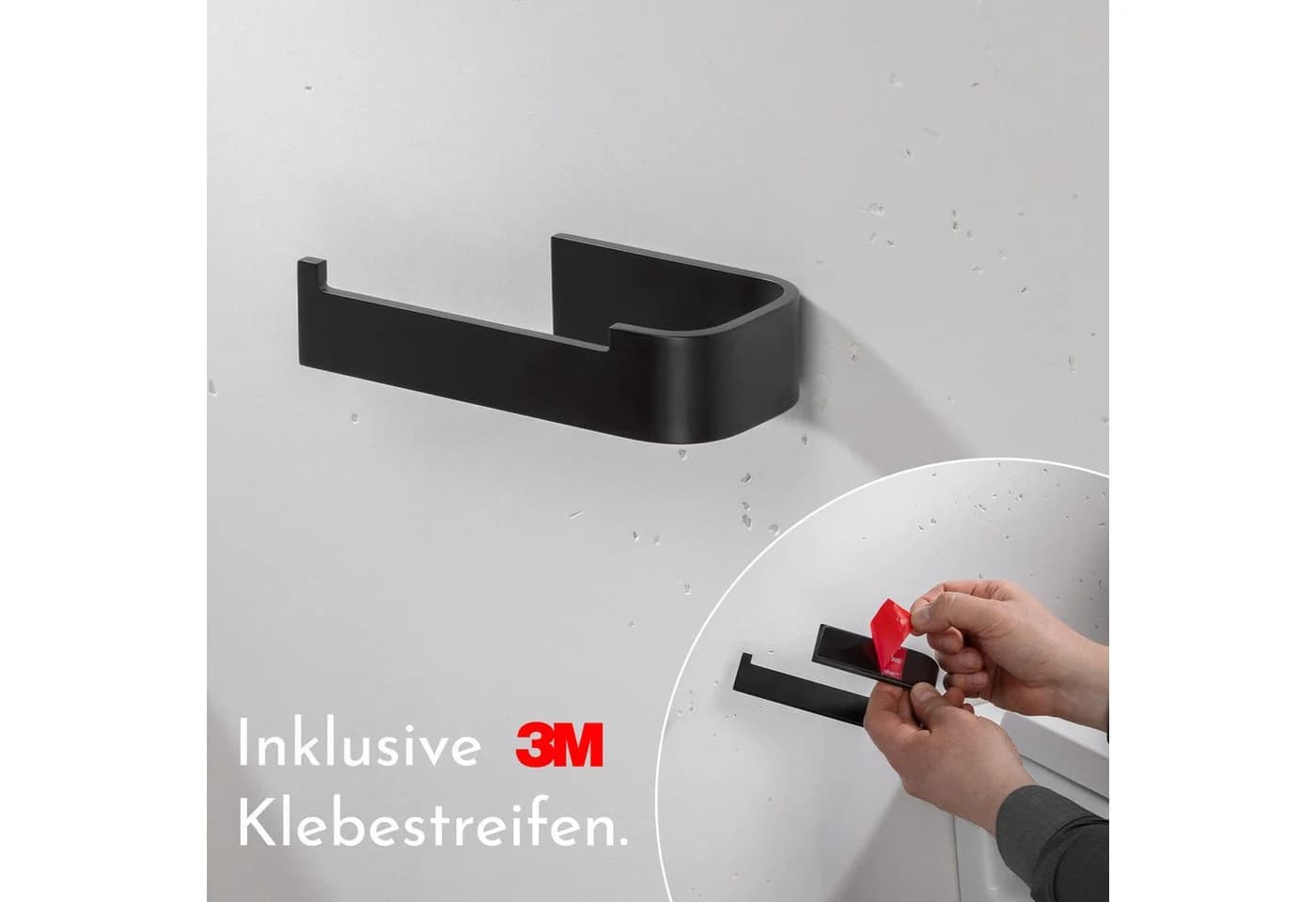 Bürstenking Toilettenpapierhalter ohne Bohren Aluminium Silber - Bild 4